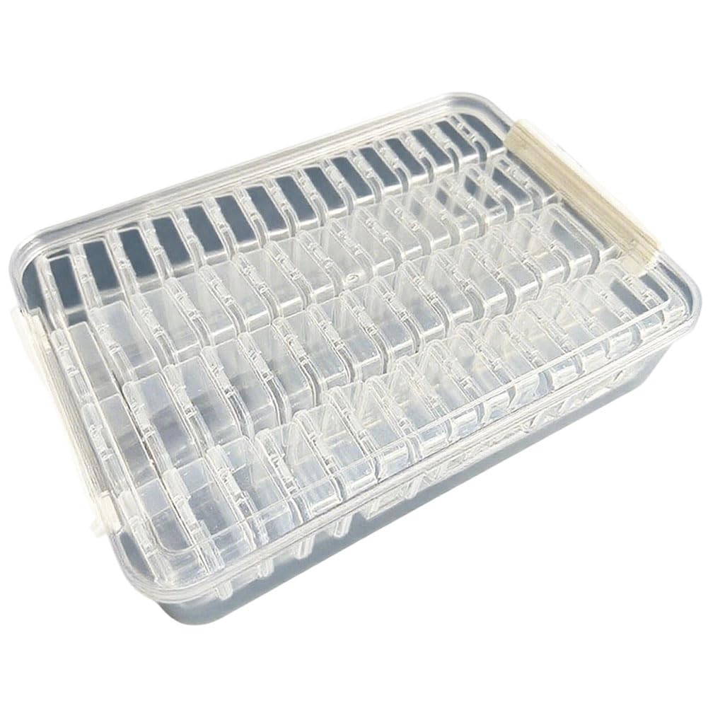 Aundhegrtt Transparent Storage Box-75 for Small Compartments Ideal for Small Jewelry and DIY Craft Accessories