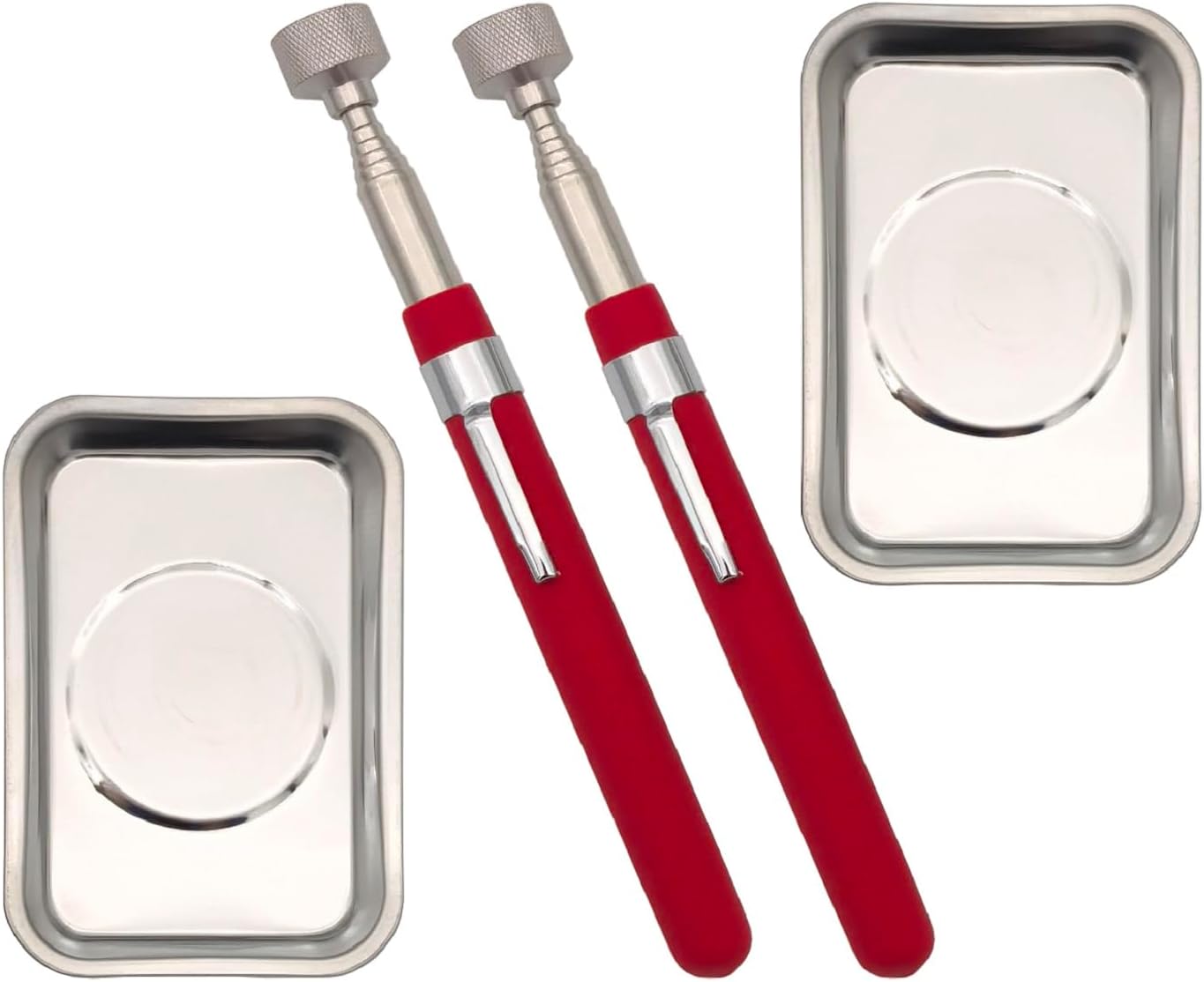 VASTOOLS Telescopic Magnetic Pickup Tool,8LB Magnet Stick, 30" Extendable Magnet with Pocket Clip