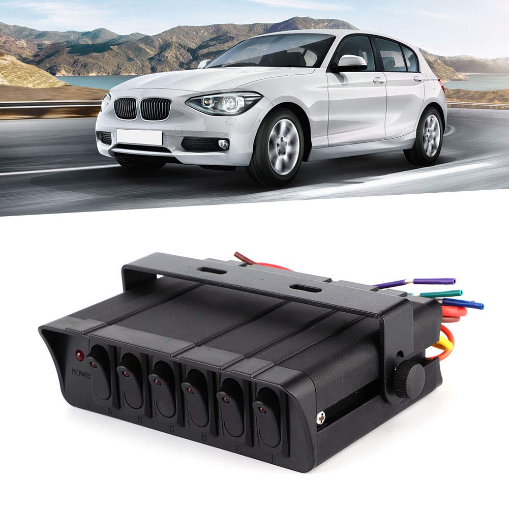 Accessorio per auto con interruttore a bilanciere per pannello a levetta universale a luce rossa 3P per auto,interruttore dell'auto