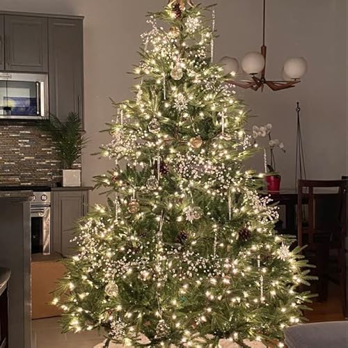 Galt International 192" Acrylic Crystal Diamond Garland Wire String Frosted & Diamond Cut Beaded String Christmas Tree Garland (Purple/Clear) (Set Of 4X48-In) #TOP4