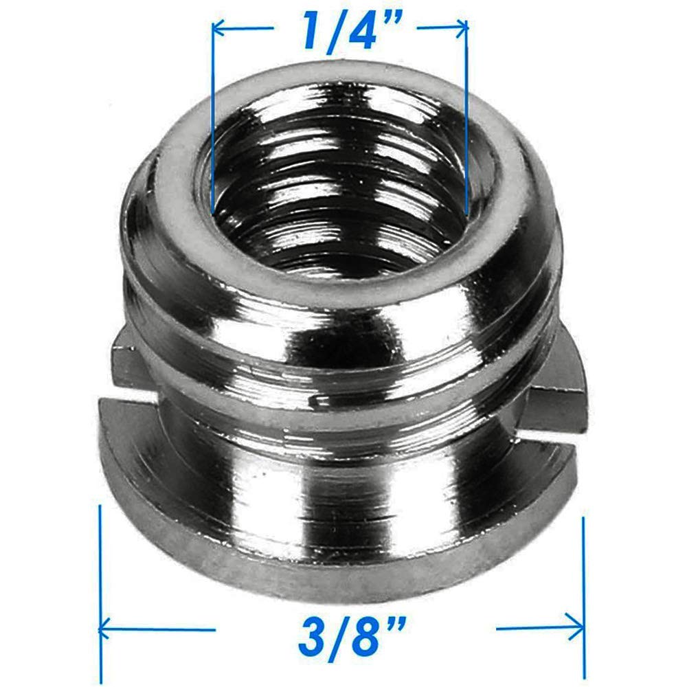 Greluma 10 pièces métal 1/4 "à 3/8" convertir Adaptateur de vis pour trépied Monopode rotule DSLR SLR（2 Types）
