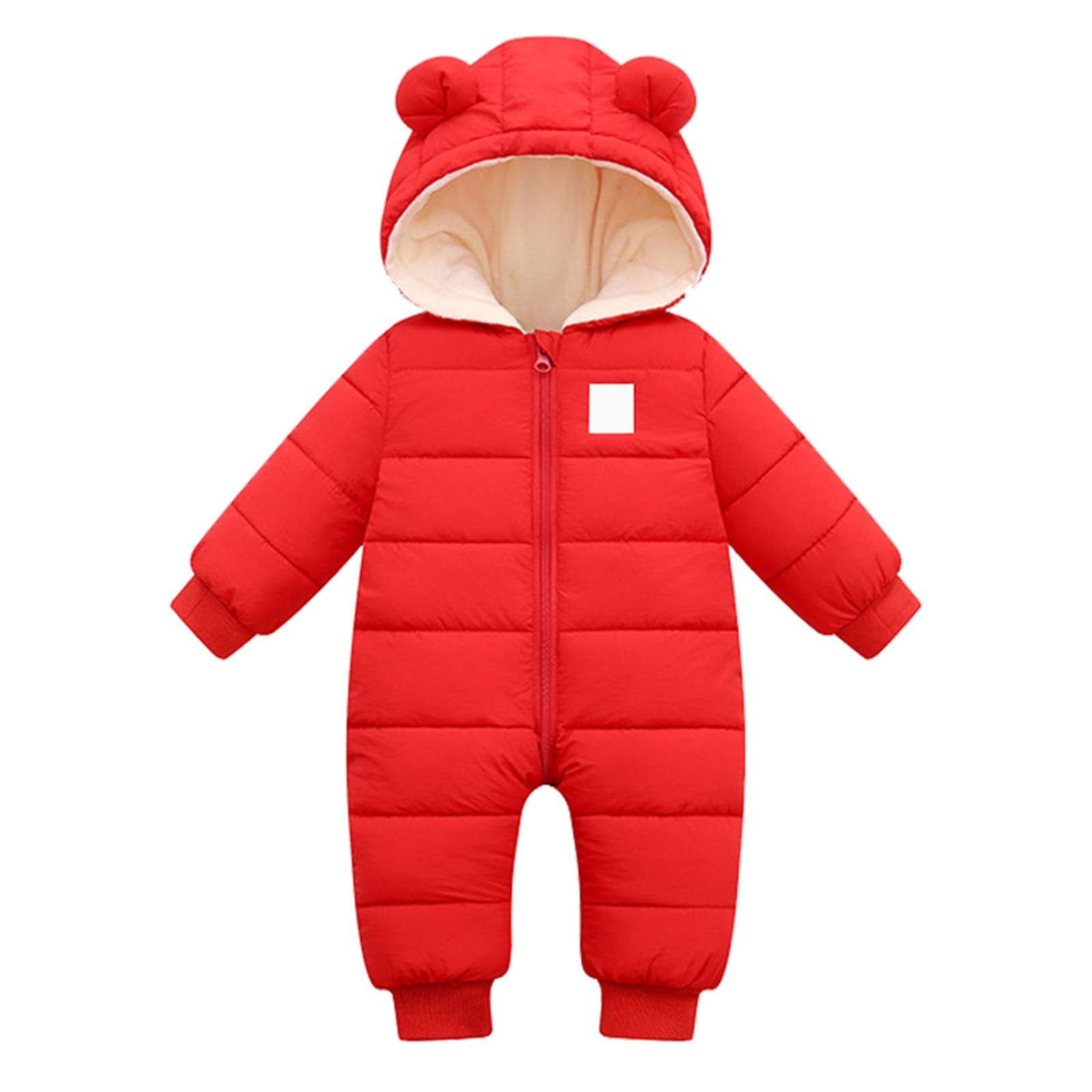 Generisch Bebé Recién Nacido Invierno Cálido Con Capucha Grueso Plumón Mono Pelele Chaqueta Abrigo Para Niñas