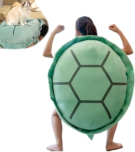 LELEBEAR Tortuga gigante, almohadas de concha de tortuga portátil, carcasa de poder de tortuga (40 pulgadas)