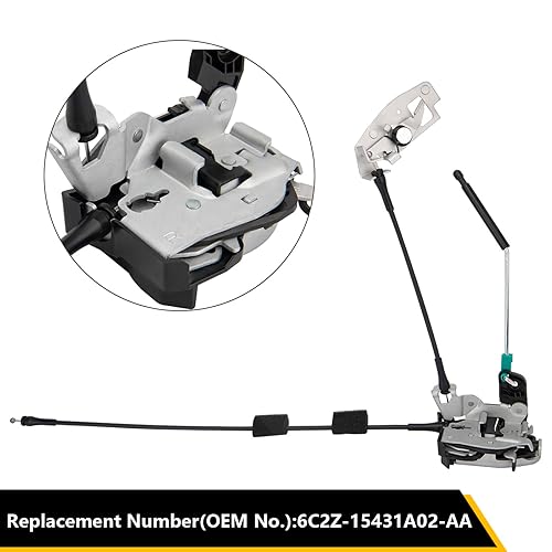 Miniatura 2 de Conjunto de pestillo de puerta con cable y varilla para Ford E150 E250 E350 Van 1992-2014, 6C2Z-15431A02-AA, reemplazo del cable del pestillo de