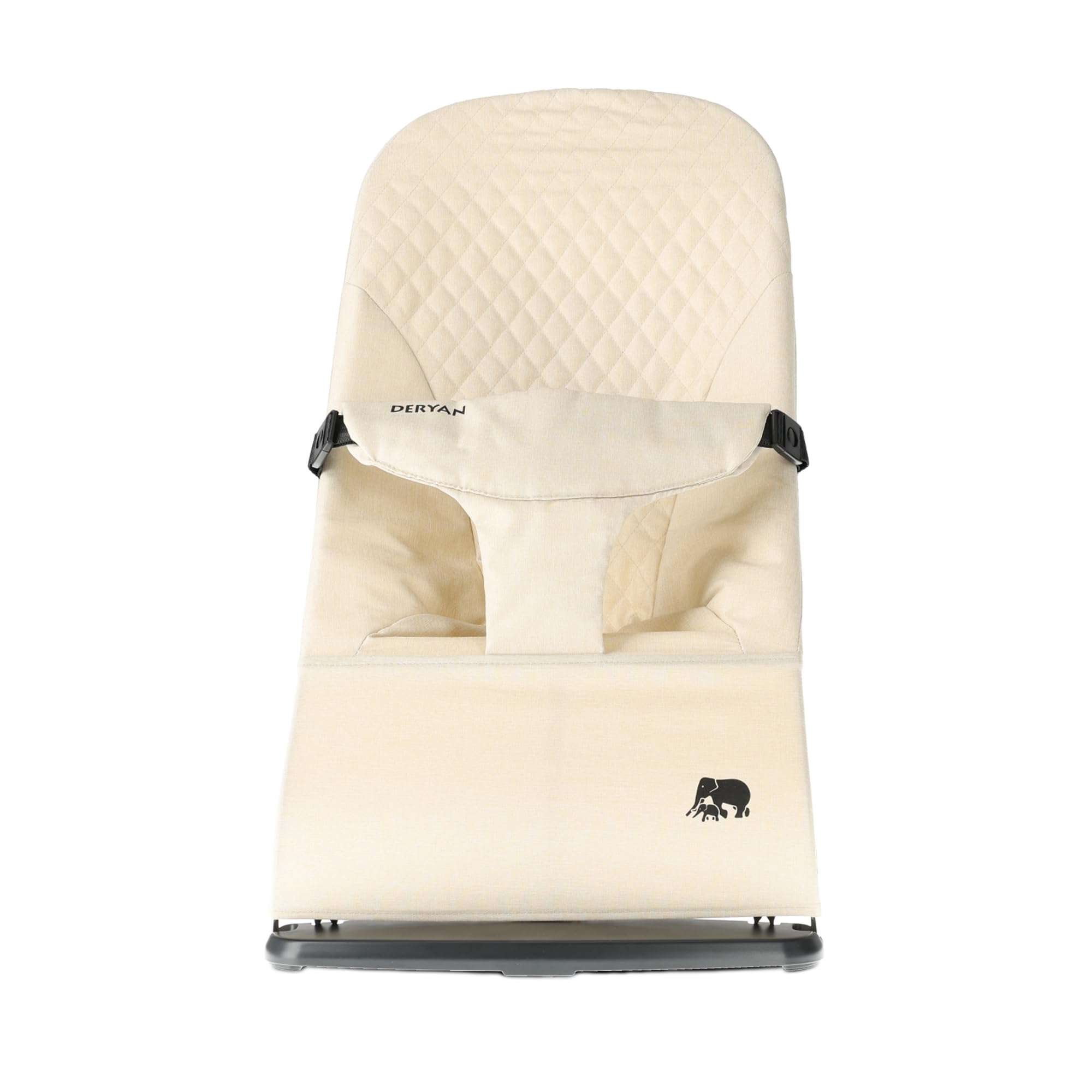 DERYAN Buddy – Balancín para bebé – Ergonómico y suave – Ajustable y plegable – Balancín de viaje para bebés 0 – 9 kg – Crema