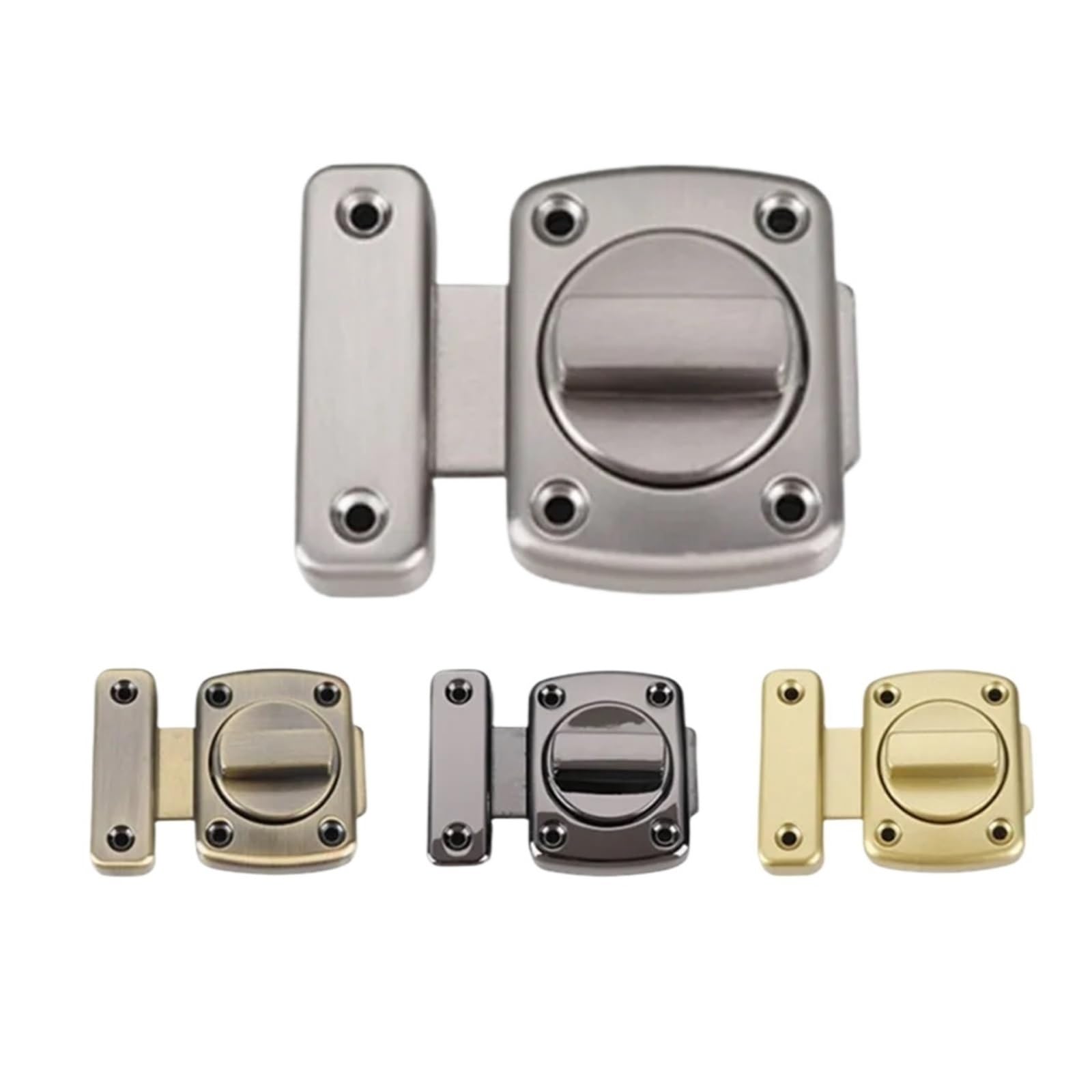 Gate Latch Brass Door Latch Square Bolt Zinc Alloy Push-Pull Padlock Lock Buckle Cabinet Gate Hardware Safety Protection(Y42)