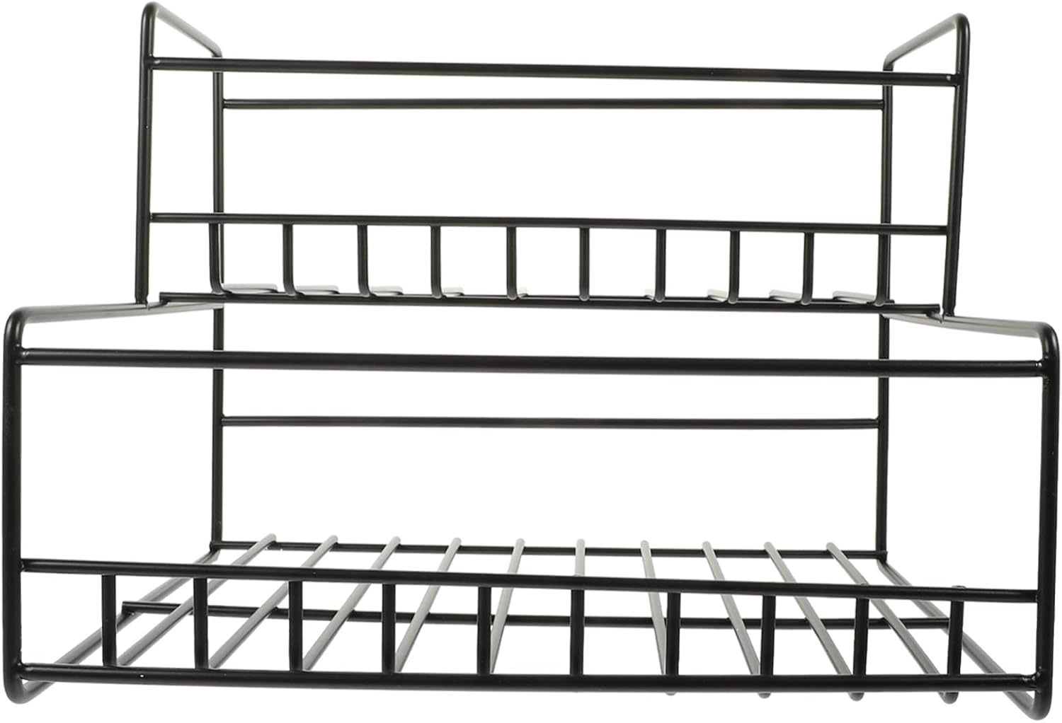 VOSAREA Coffee Syrup Wire Rack Multifunctional Storage Organizer for Kitchen Sturdy Metal Syrup Bottle Holder Easy Access Jam and Dressing Display
