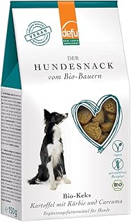 defu Hundesnacks | 1 x 150 g | Bio Hundekekse Kartoffel mit Kürbis und Curcuma | Vegane Premium Leckerlis für Ihren Hund product image