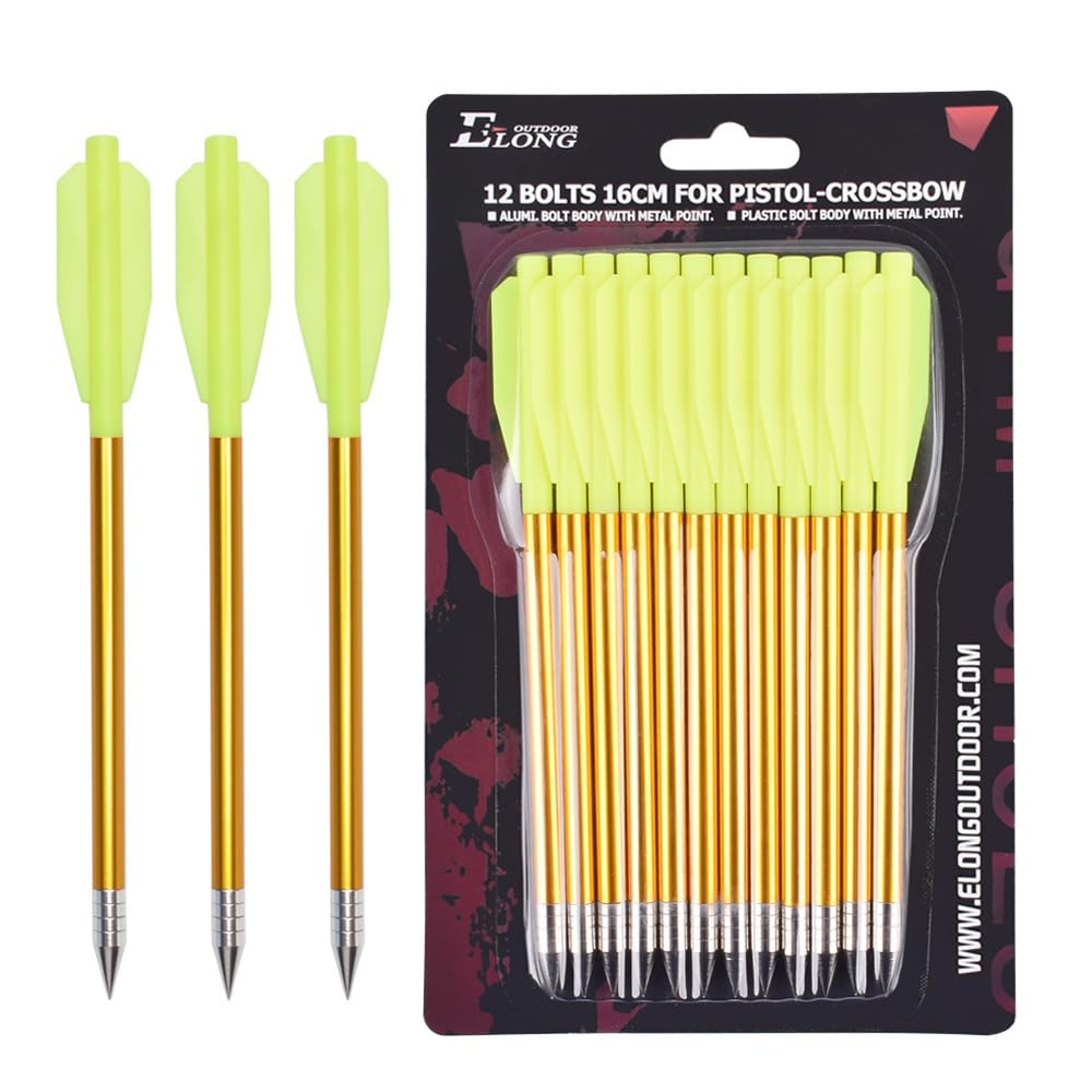 Flèches Alu ELONG OUTDOOR Pour Arbalète Pistolet - 36 Pièces Orange, Neuves