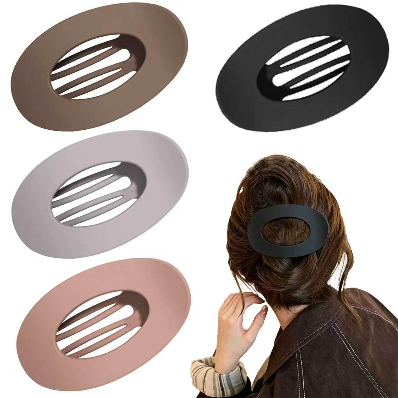 4PCS Flat Hair Clips for Women - Stylish Hair Accessories