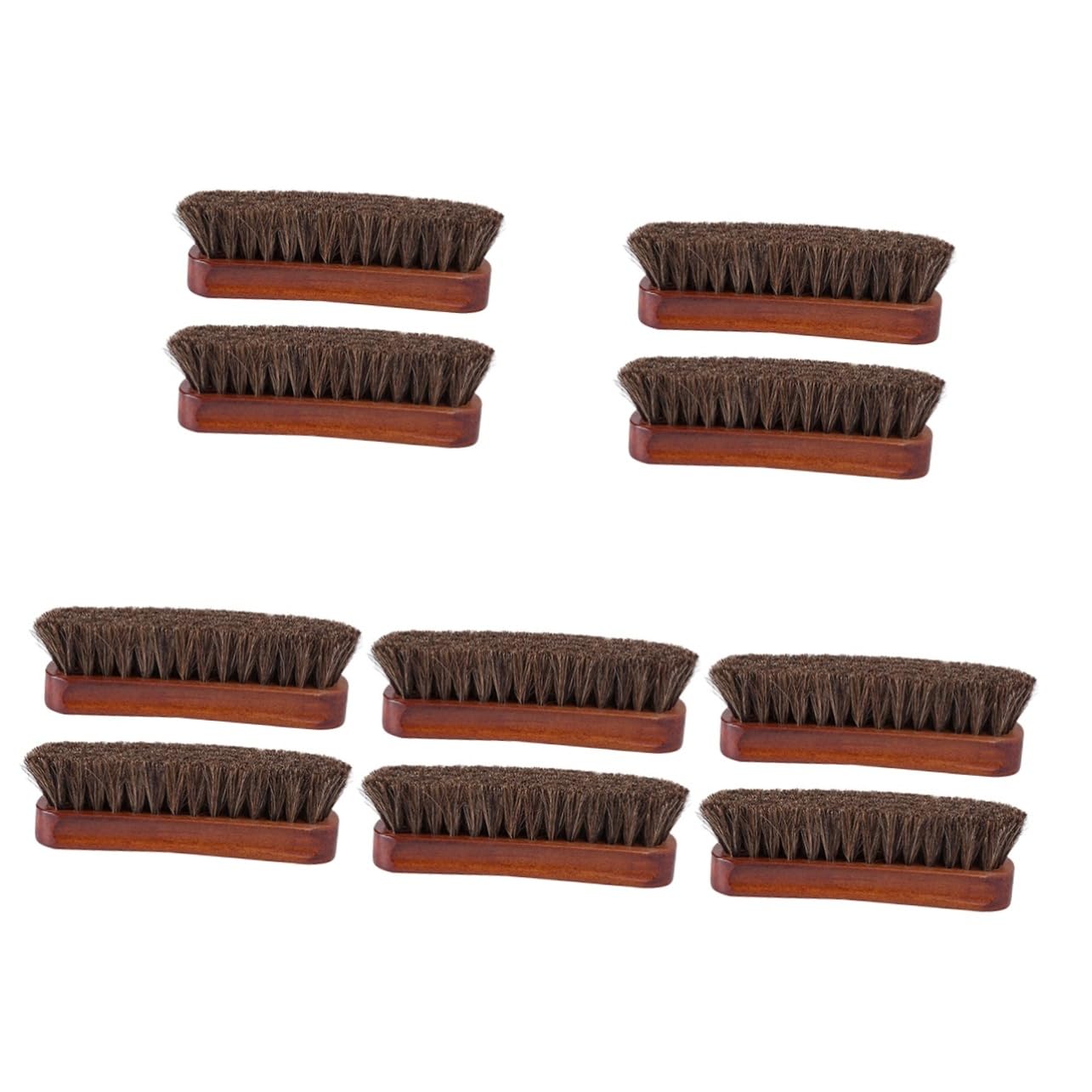 Beaupretty 5 Series Cepillo De Madera para Pelo De Caballo Limpiador De Zapatos Cepillo para Pulir Zapatos para con Mango para Botas para 2 Piezas x 5