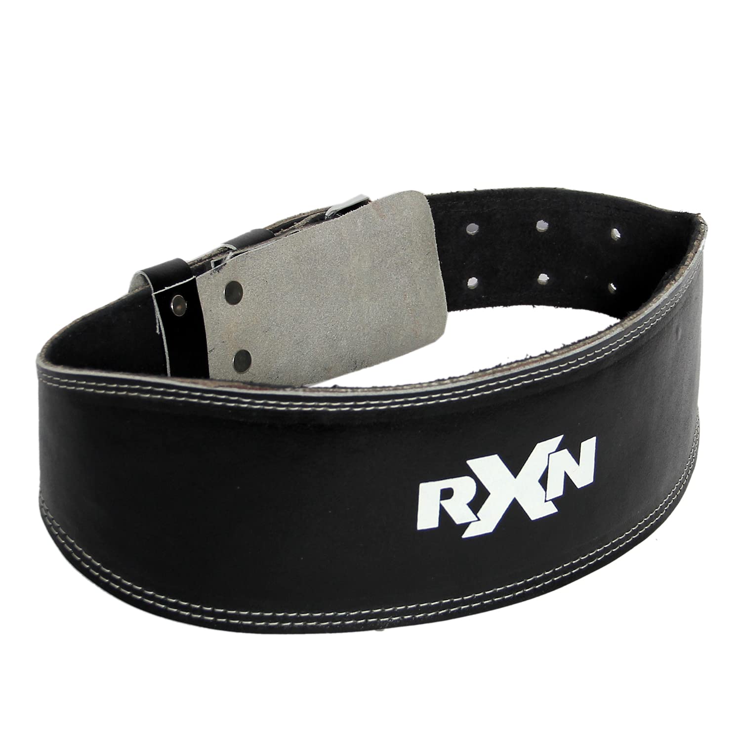 RXN Weightlifting Gym Belt Genuine leather Waist Support for Heavy Lifting (Black, L) (B095N563CB) Amazon Price History, Amazon Price Tracker