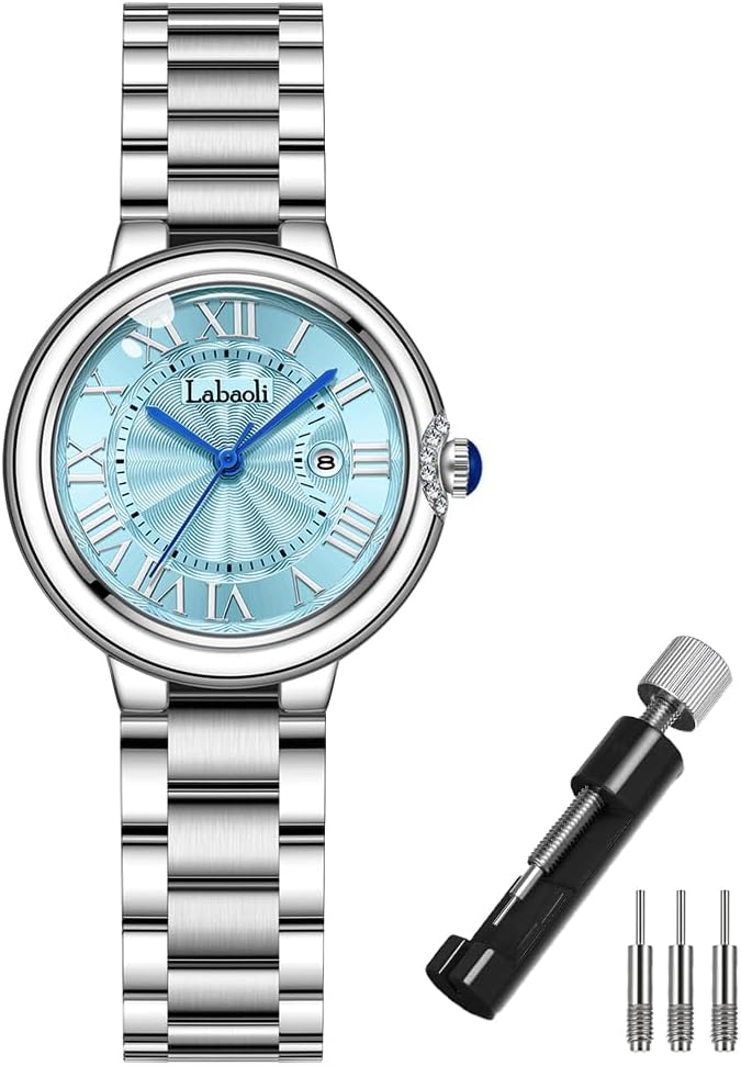 Watch for Women Fashion Silver Stainless Business Classic Dress Luxury Analog Waterproof Simple Ladies Female Wife Gifts Wrist Watches
