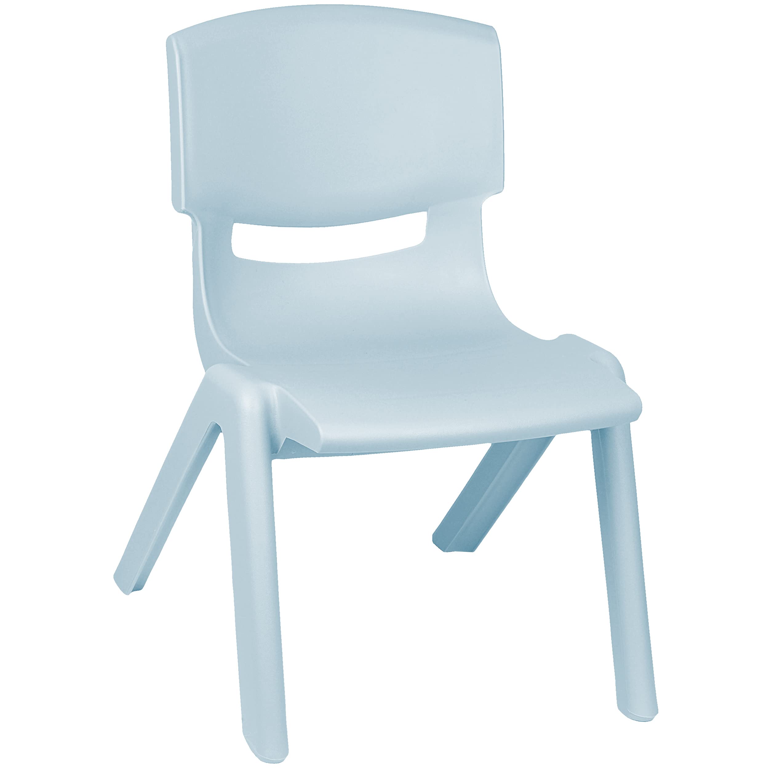 alles-meine.de GmbH 2 Stück - Kinderstühle/Stühle Farbe wählbar blau/eisblau - Pastell - Plastik - bis 100 kg belastbar/kippsicher - für INNEN & AUßEN - 0-99 Jahre - ..