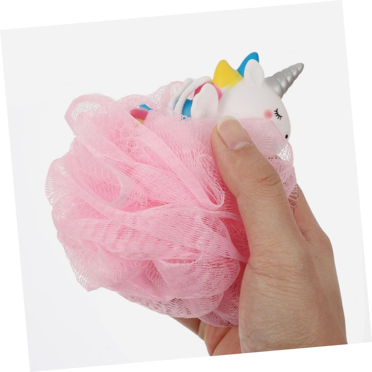 ARTSEWPLY 4Pcs Unicorn Shower Loofahs for Soft Pe Mesh Bath Sponges Gentle Body Scrubbers for Exfoliation and Massage Fun Bath Accessories for Boys