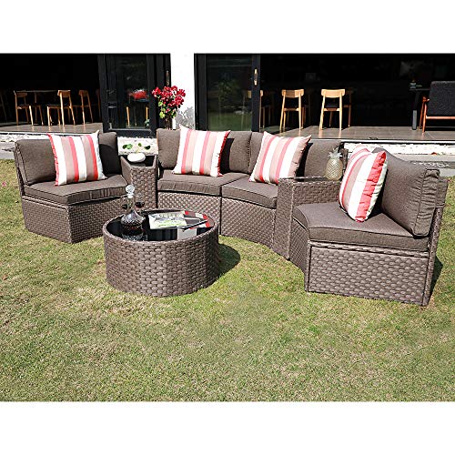 Sunsitt Outdoor 7 Piece Half Moon Sectio Buy Online In Japan At Desertcart
