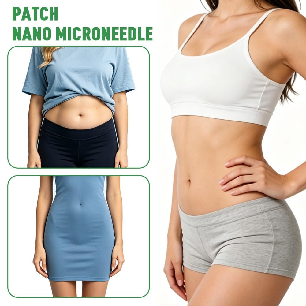 Moringa 10 en 1 Parches con Nano Microaguja y Berberina para Adelgazar, Parche Natural 2026, 4 Cajas