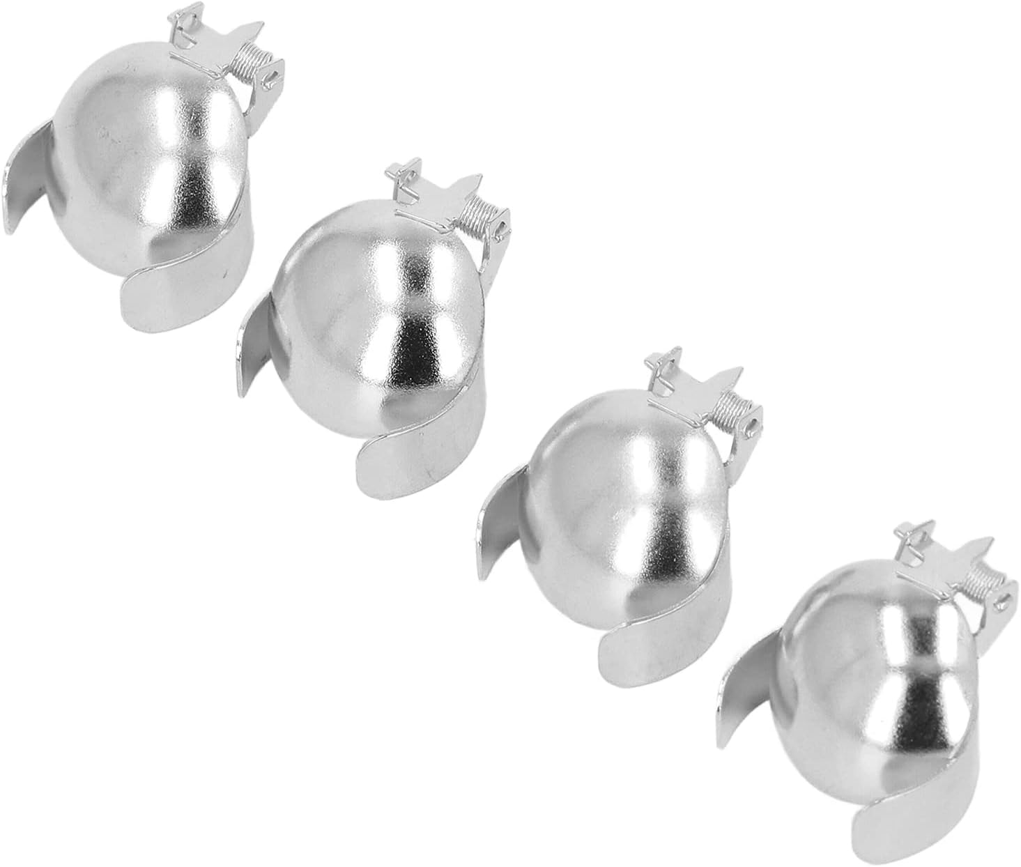 Diydeg Automatic Candle Extinguisher, 4Pcs Extinguishing Candle Snuffer, Wick Flame Extinguisher to Safely Extinguish Candle Flames, Candle Snuffers Accessory Tools for Candle Lovers (Silver)