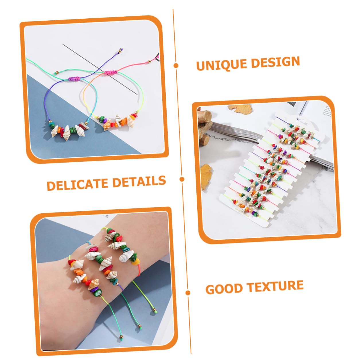GALPADA 60piezas Tobilleras De Concha Natural Para Mujer Joyería Bohemia De Verano Ajustables Estilo Minimalista