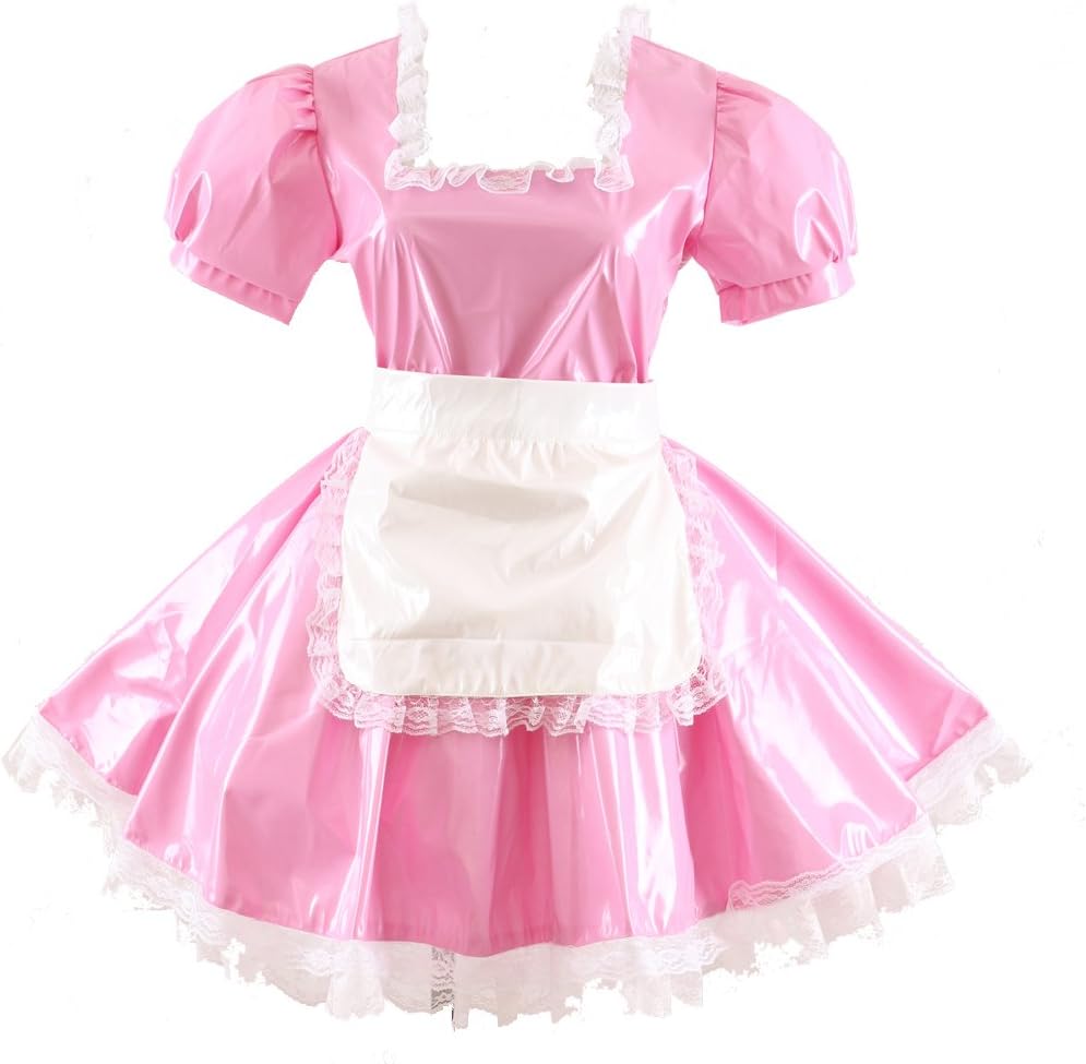 GOceBaby Sissy Servante PVC Rose Robe Uniform Costume (M) : Amazon.fr: Mode