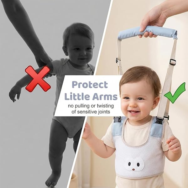Correa Bebe Para Caminar, Arnes bebe para caminar Ajustable Arnés de Seguridad Bebe con Hebilla de Seguridad Diseño de Malla Transpirable Arnes Bebes, Cinturón de Andador a Pie de Caminado - 5