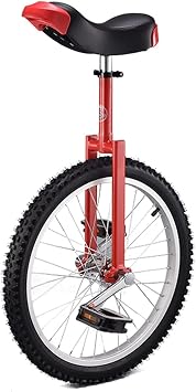Single Wheel Unicycles Unicycles for Adults, 16/18 /20 Inch Outdoor Unicycle Balance Exercise Fun Bike Fitness Scooter Circus, Adjustable Seat, Loads 150kgRed,20 inch
