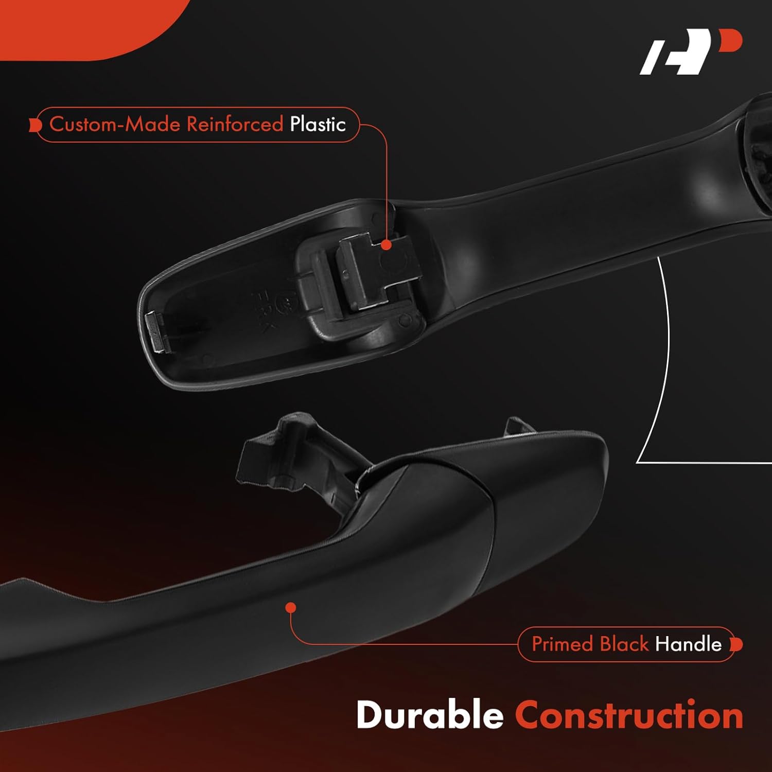 A-Premium Front Right or Rear Left or Rear Right Exterior Door Handle Compatible with Ford Explorer, Edge, 2011 2012 2013 2014 2015, Primed Black