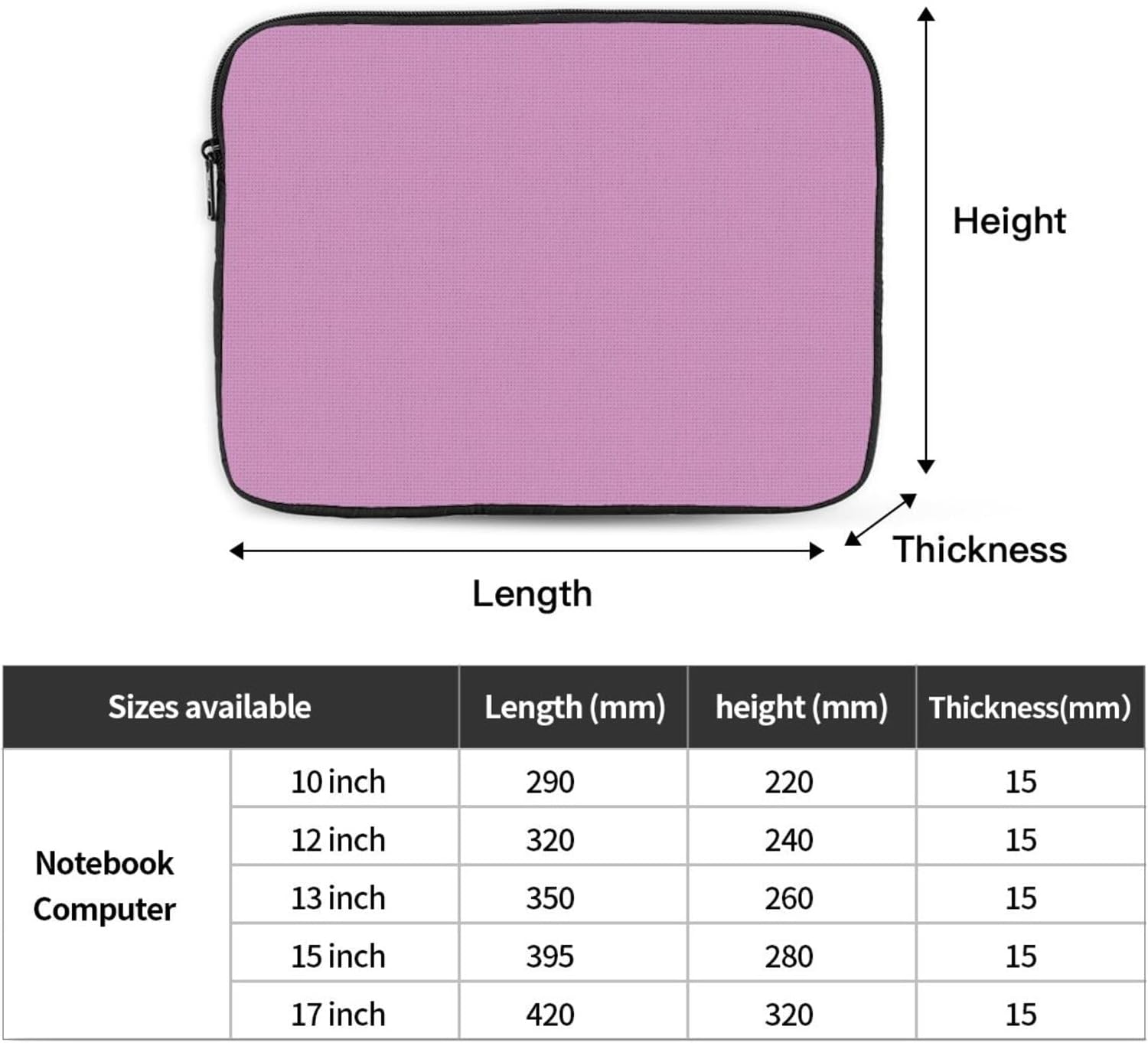 Lilac Printed 13 inch Laptop Case, Business/Office Commuter Laptop Case image 4