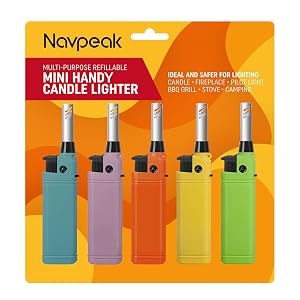 Navpeak Mini Candle Lighter Multipurpose Lighter Utility Lighters with Extended Wand Handy Refillable for Kitchen Fireplace Pilot Light