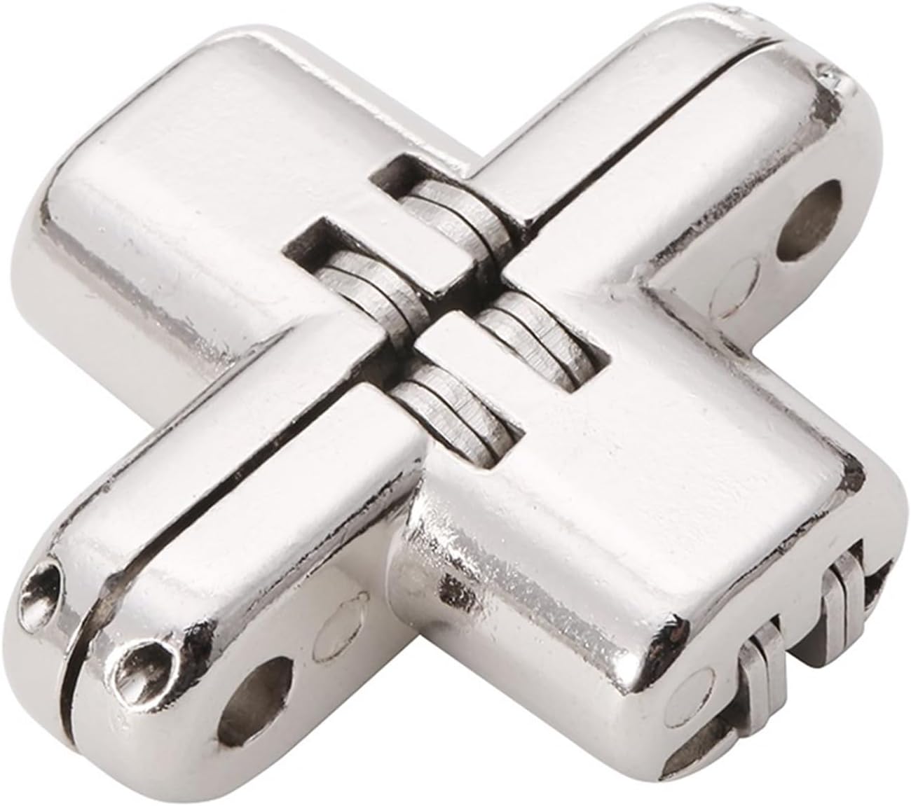 1pc Invisible Hinge 180 Degree zinc Alloy Material Nickel Color Invisible Folding Door Soss Hinge(Nickel 2 pcs)