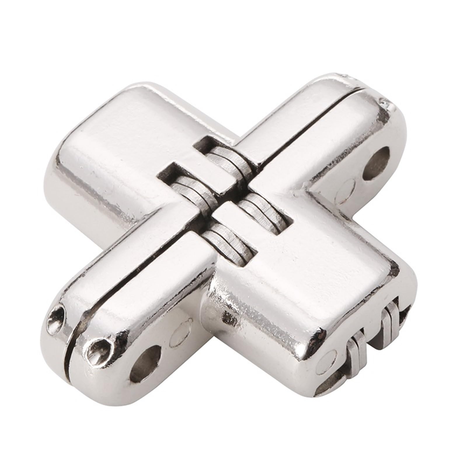 Bisagra invisible de 180 grados, aleación de zinc, color níquel, for puerta plegable invisible.(Nickel 4 pcs)