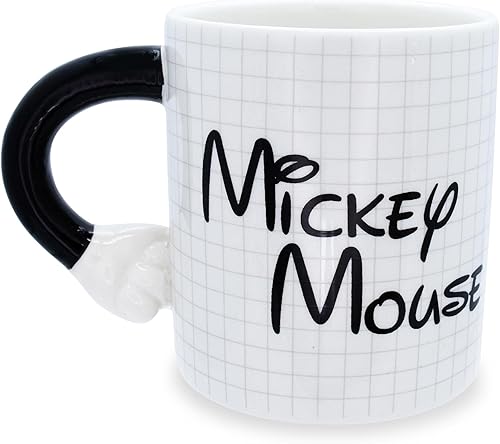 Miniatura 2 de Silver Buffalo Mickey - Taza de cerámica con mango en forma de mano, 20 onzas
