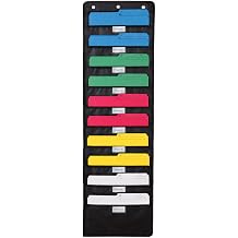 WallDeca Hanging Organiser System 10 Compartments 115 x 36 cm For DIN A4 paper magazines and books office and school