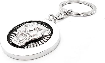 Creative Car Logo Keychain for Car 3D Chrome Metal Alloy Key Chain Gifts for Women and Men Keyring