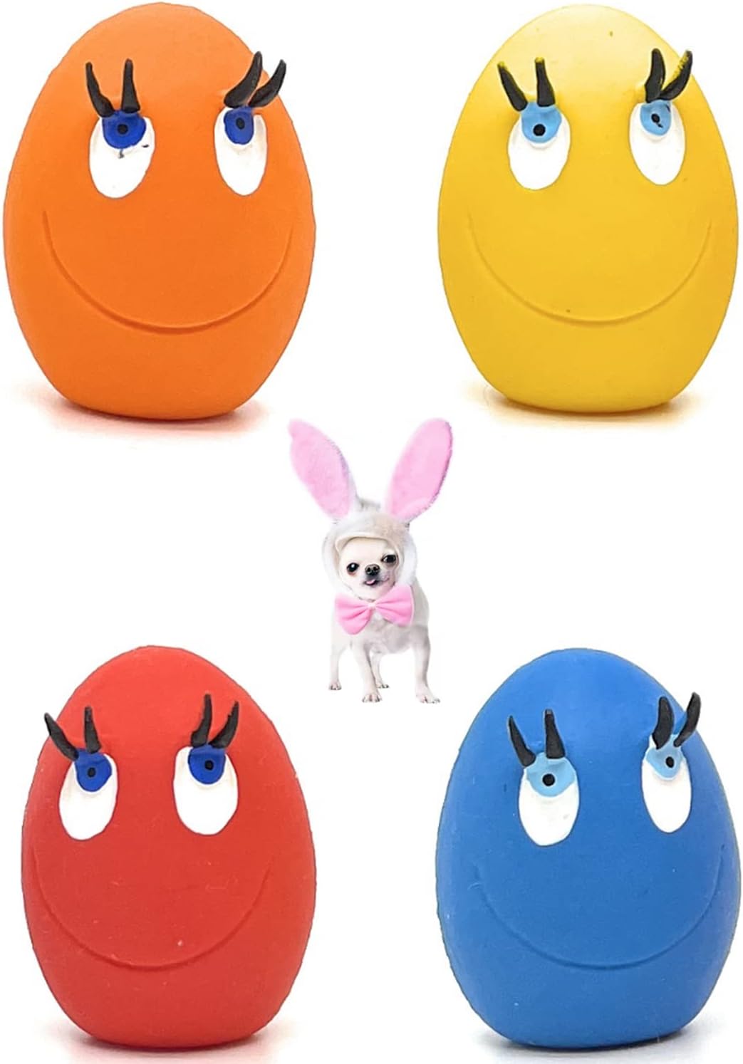 Set of 3 Eggs. 100 natural rubber (latex). Leadfree and chemicalfree