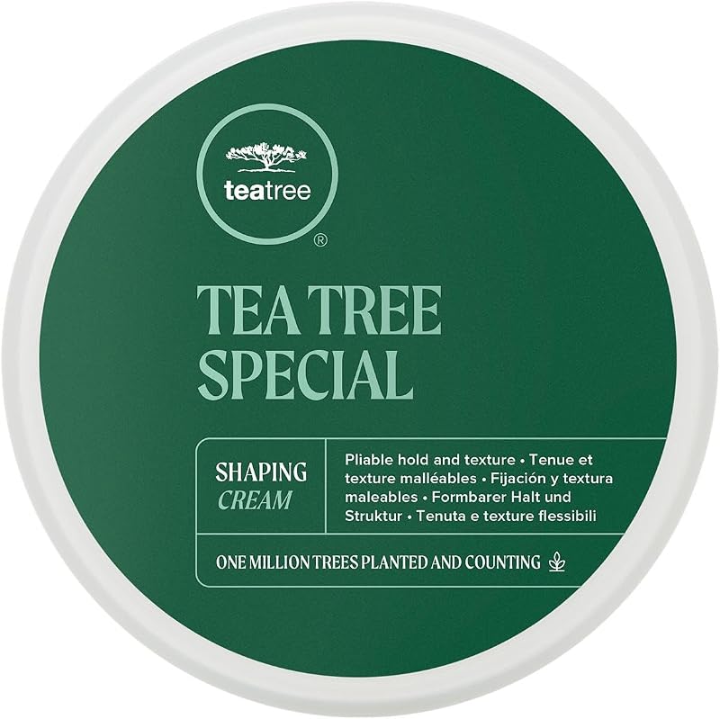 Crema moldeadora de árbol de té, crema para peinar el cabello, fijación duradera, acabado mate, para todo tipo de cabello