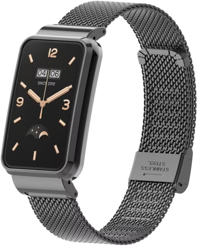 Compatible Xiaomi Mi Band 7 Strap, Stainless Steel Metal Replacement Band Straps Watchband Accessories for Mi Band 7 Smart Bracelet image 2