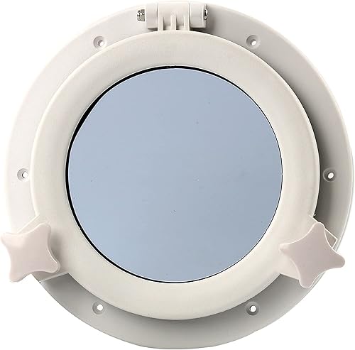 Miniatura 2 de Amarine made Par de ventanilla de barco Yate Apertura Redonda Portlight Porthole Ventana 8 "Reemplazo de ventana Puerto Agujero - Vidrio templado ABS