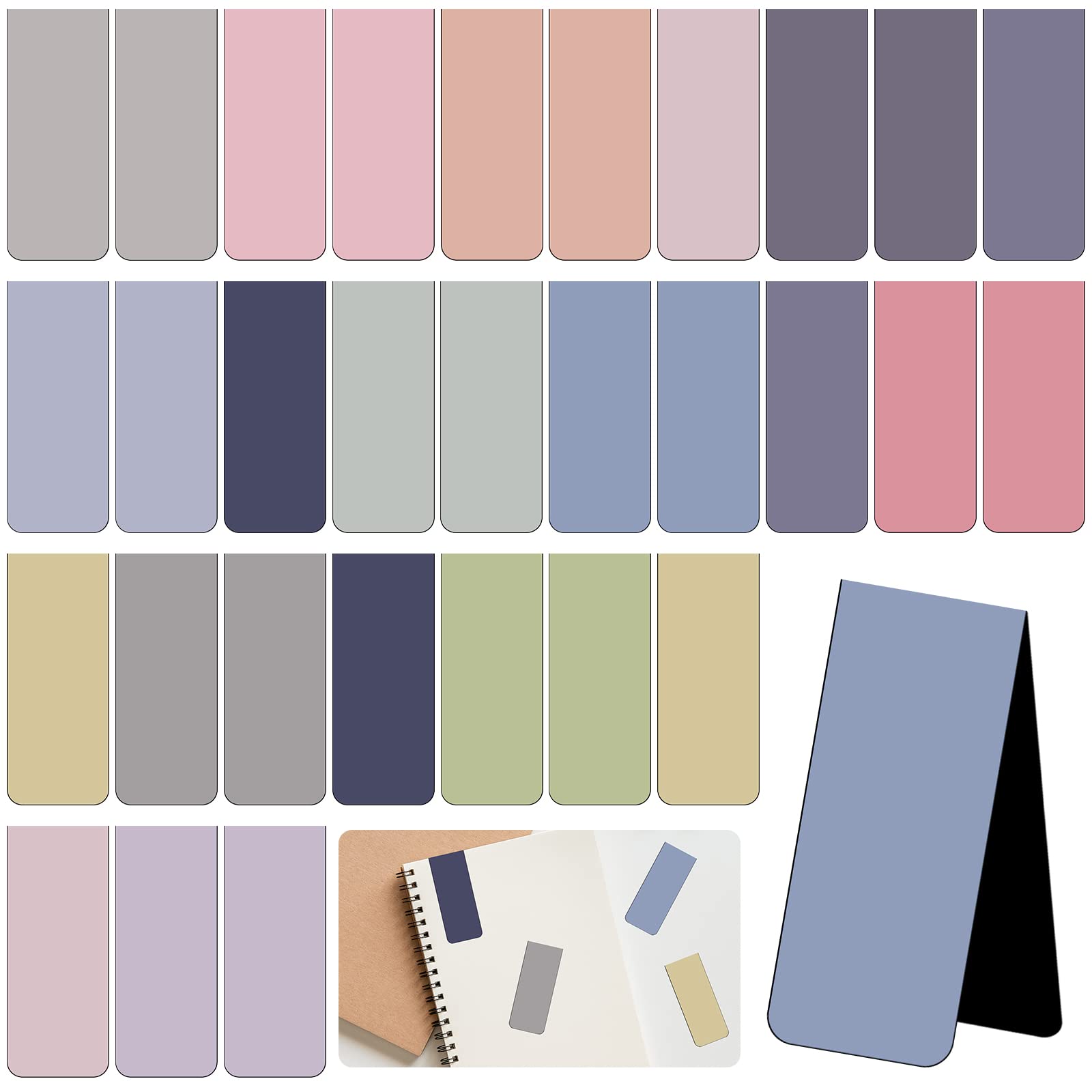 Marcapáginas magnético de 30 piezas, marcapáginas magnético de colores para niños, marcapáginas magnético, marcapáginas personalizado para estudiantes oficina lectura papelería (E)