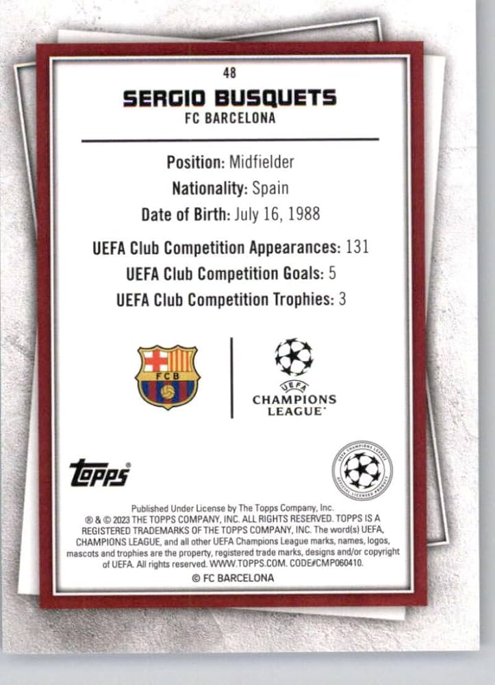 Amazon.com: 2022-23 Topps UEFA Superstars Mystic #48 Sergio