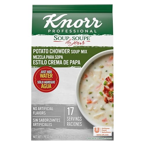 Knorr Professional Soup du Jour Mezcla de sopa de patatas 0.00oz de grasa trans por porción, solo tienes que añadir agua, 1 unidad (paquete de 4)