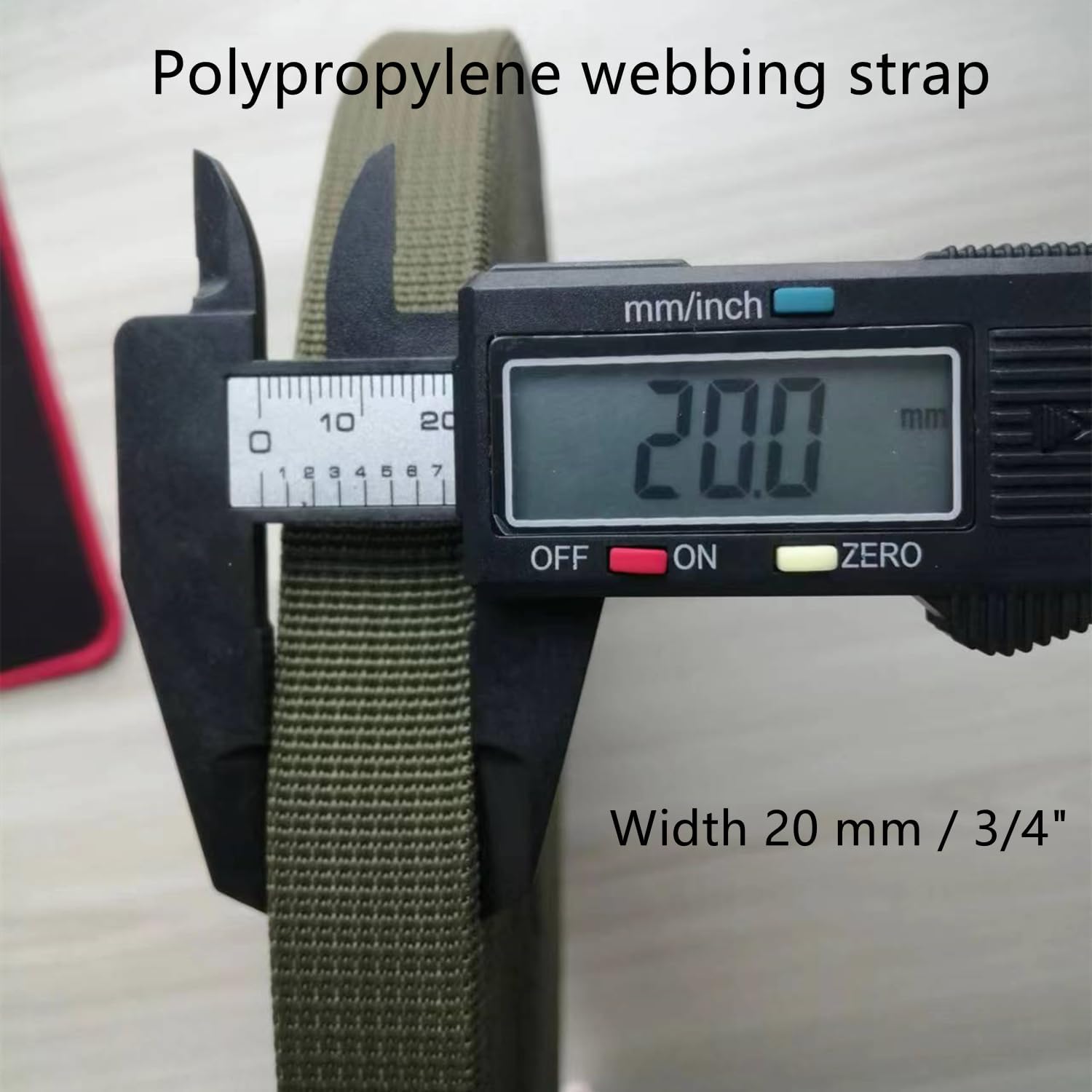 Polypropylene Webbing 3/4 inch - PP Webbing Strap Tape for Bags, DIY Craft, Backpack, Strapping, Belts - 50 Yards/roll
