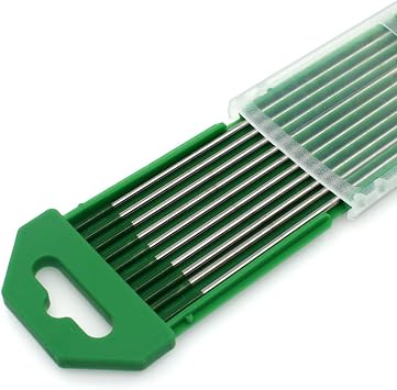 TIG Welding Pure WP20 Tungsten Electrode 2.0 150mm & 5/64 X 6 Green Rod for TIG Welding 10-Pack