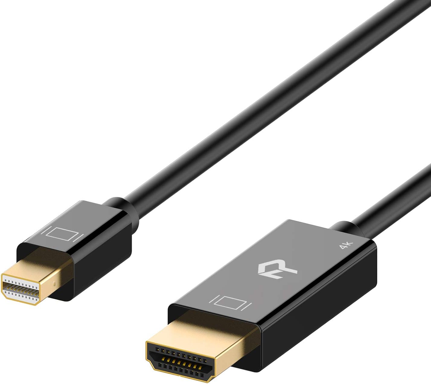 Rankie Mini DisplayPort (Mini DP) to HDMI Cable, 4K Ready, 6 Feet