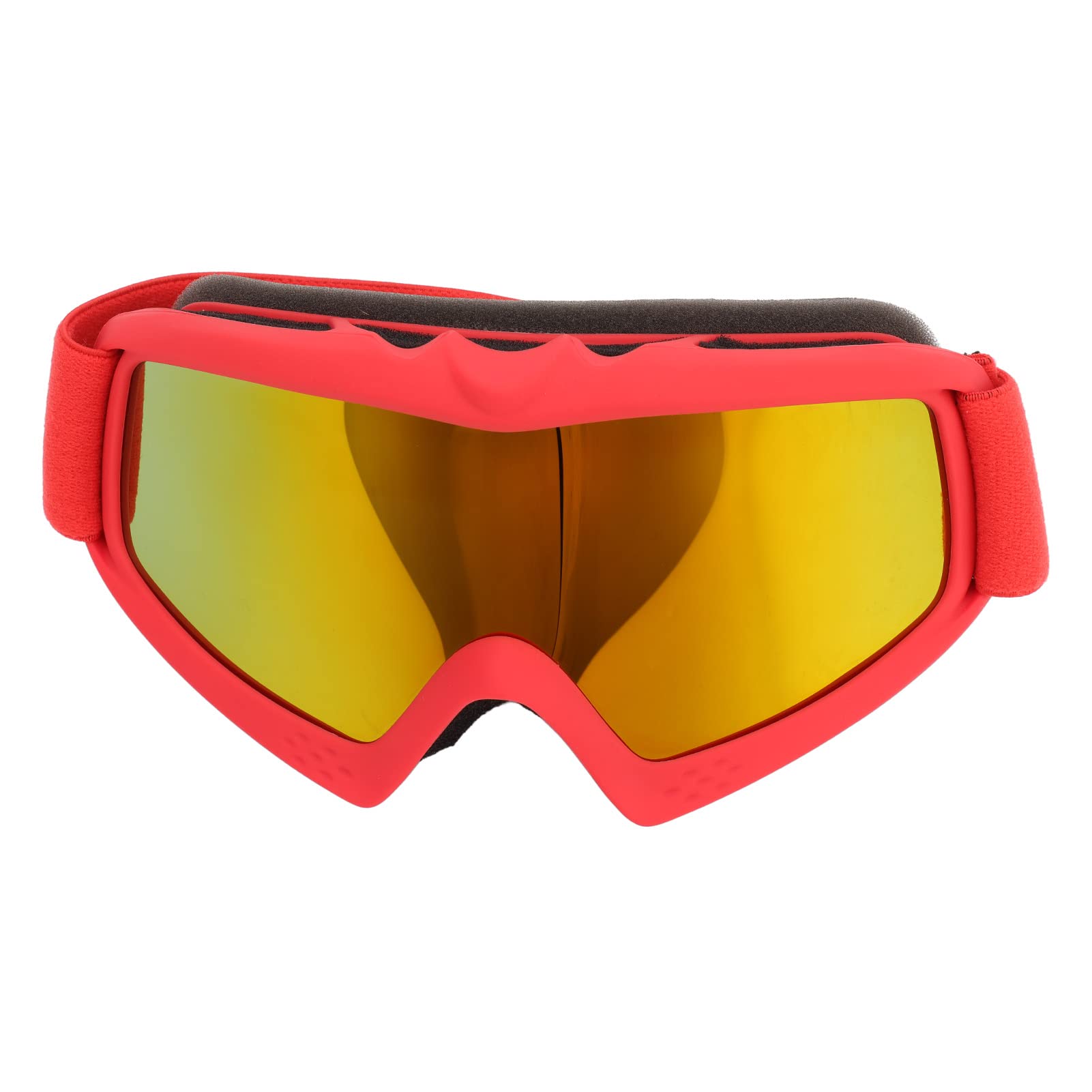 Lunettes De Ski pour Enfants - Lentille De Revêtement HD Protection UV Résistance Aux Chocs Lunettes De Neige Réglables pour Le Ski(Rouge)