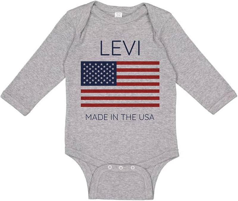 Levi Made in The USA Long Sleeve Baby Infant Bodysuit