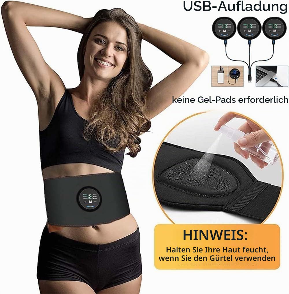 EMS Bauchmuskeltrainer Elektrisch, EMS Trainingsgerät, Stimulationsgerät Bauchmuskeln - 10 Stimulation Bereiche, 20 Trainingsmodi für Bauch, Arm, Bein-Fitness…