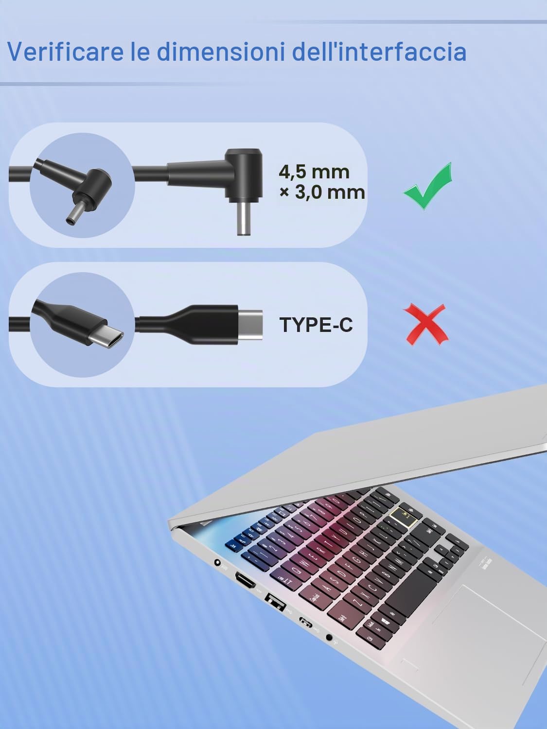 150W 120W Caricatore ø 4.5mm Compatibile Con Asus Vivobook Pro 15 16 16X 14 14X K6602 M7600 M6400 N7401 K6400 M6500 K6502 K6500 K571 Creator Q540 Zenbook Pro 15 17 Flip UP6502 UM535 Portatile