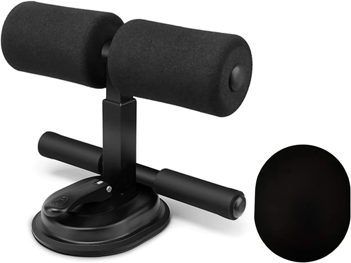 WPHUAW Upgraded Sit Up Bar Set Include Auxiliary Board Adjustable Sit Up Bar Assistant Device Portable Self Suction Sit Up Foot Holder with Two Rows for Home Exercise, Suitable for Any Style Floor