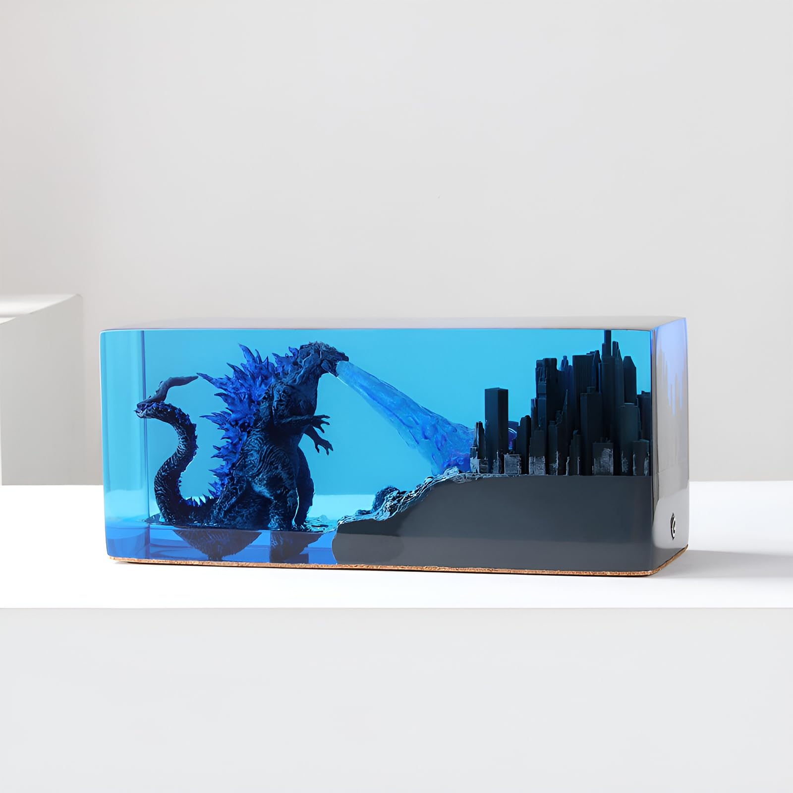 Syfunlv Epoxidharz Godzilla Nachtlicht,Godzilla Würfel Dekoration,USB Schlaf Lichter,Monster Nachttischlampe,Einstellbare Beleuchtung,7,5cm,für Raum Innenbereich Zuhause Schlafzimmer (Stil 1)